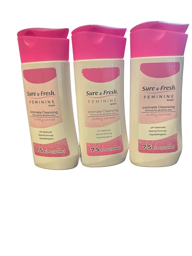 (3 Ct) Sure &amp Fresh Feminine Wash Intimate Cleansing Subtly Scented 7.5 fl oz