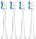 Compatible for Replacement Toothbrush Heads Compatible with Philips Sonicare Electric Brush Head 1100 2100 4100 5100 5300 6100 7500(White-4 Pcs)