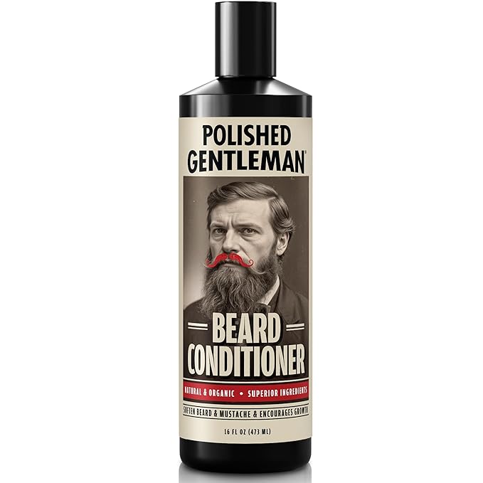Men’s Beard Conditioner with Tea Tree Oil – Concentrated Rinse-Out Formula for Softer Fuller-Looking Beards &amp Healthy Facial Hair 16 oz