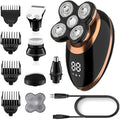 Head Shaver for Men 5 in 1 Grooming Kit Electric Shaver for Men Rechargeable Beard Hair Trimmer Razor Facial Wet Dry Bald Head Shaving Machine