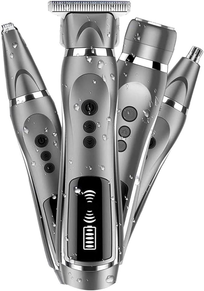 Nose Hair Trimmer USB Rechargeable Ear and Nose Hair Trimmer for Men Professional Painless Nose Hair Remover 4 in 1 Mens Grooming Kit with Electric Ear Hair Trimmer