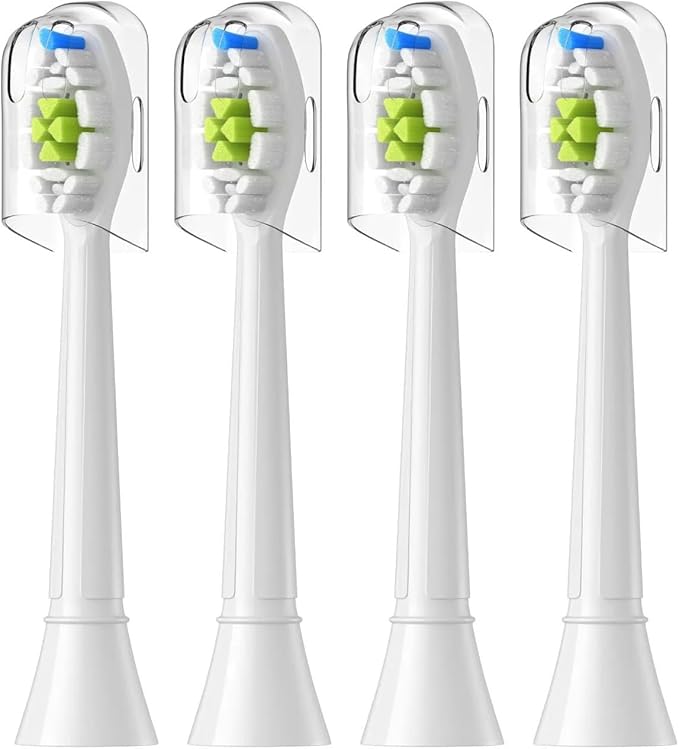 4/8/12/16pcs Replacement Toothbrush Heads Compatible with Philips Electric Brush Head 4100 6500 6100 7500 5300 1100(4pcs White)