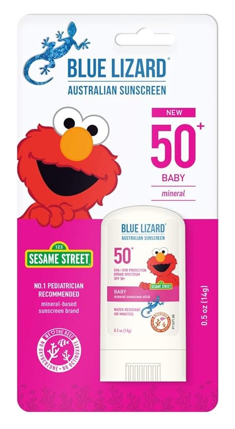 Blue Lizard Spf#50+ Baby Stick Australian Sunscreen 0.5 Ounce (Pack of 6)