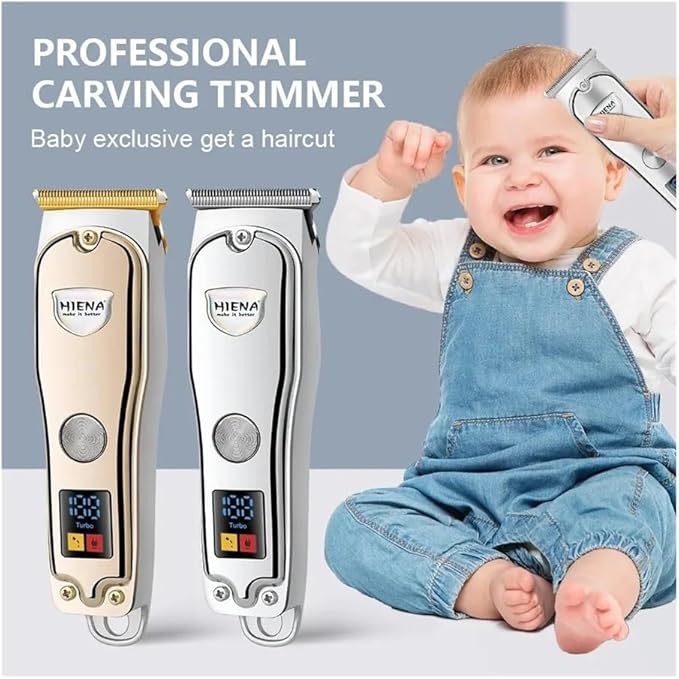 Razors Hiena HYN-008 Electric Hair Clipper Professional Hair Cutting Machine Hair Trimmer Cordless USB Rechargeable Men Beard Shaver(Glod)