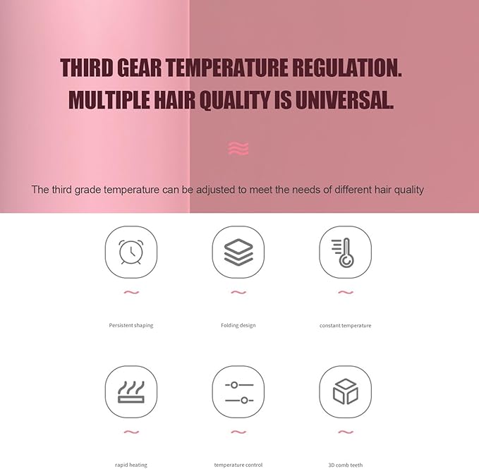 Hair Straightening BrushStyling Tools With Fast Heating And Anti Burn Protection - Negative Ionic Hair Straightener Brush | For Men And Women Home Outdoor