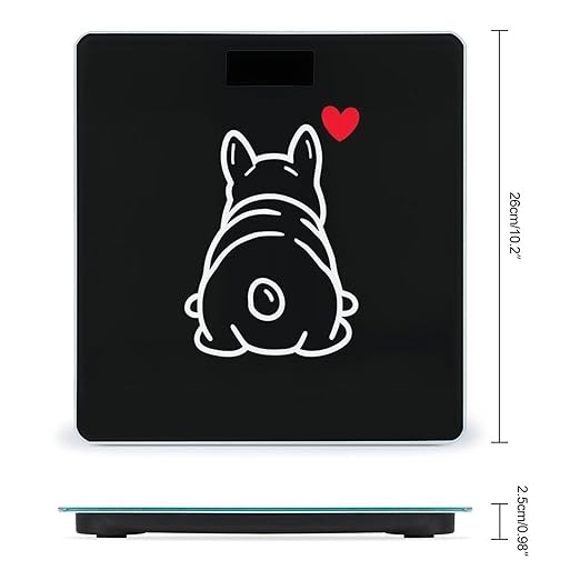 Smart Scale for Body Weight Automatic Switch Digital Bathroom Weighing Scale Funny French Bulldog Puppy Dog