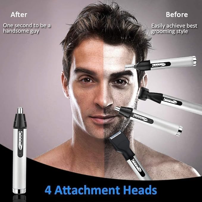 Multifunctional 4 in 1 Electric Shaver Beard Sideburns Nose Hair Trimmer Eyebrow Trimmer for Woman and Man Rechargeable Nose Hair Trimmer