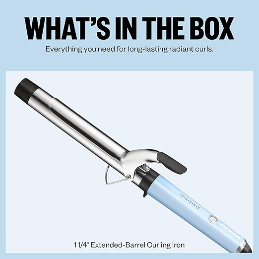 Nano Titanium Professional Curling Iron with Extended/Long Barrel Perfect for Longer Hair