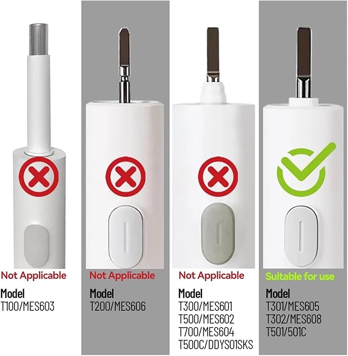 Replacement Brush Heads for T301 T302 T501 /501CSonic Electric Toothbrush Head Soft Bristle Nozzles(T301-302-WH6BK6)