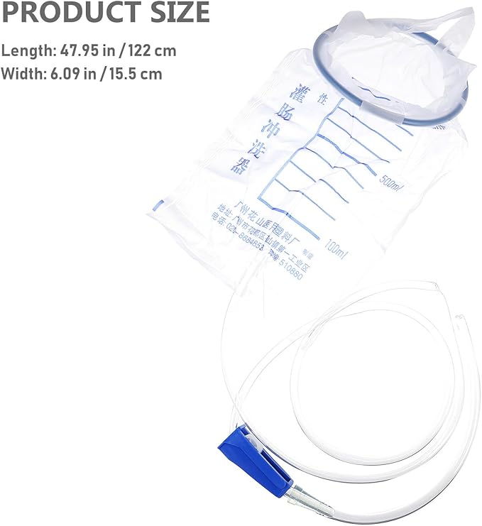 GANAZONO 10pcs Syringe Bag Cleaning System Feminine Care Pouch for Colon Cleansing and Private Wash