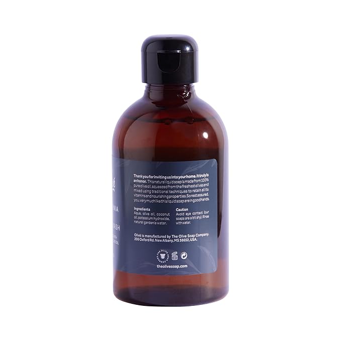 100% Pure Olive Oil Body Wash with Gardenia Scent – Made with Natural Ingredients | Gentle Cleansing &amp Hydrating Shower Gel for Soft Smooth Healthy-Looking Skin | 300ml Bottle
