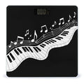 Men's Smart Scale for Body Weight Digital Bathroom Weighing Scale Automatic Switch Energy Saving Scale Black and White Piano Keys Musical Notes