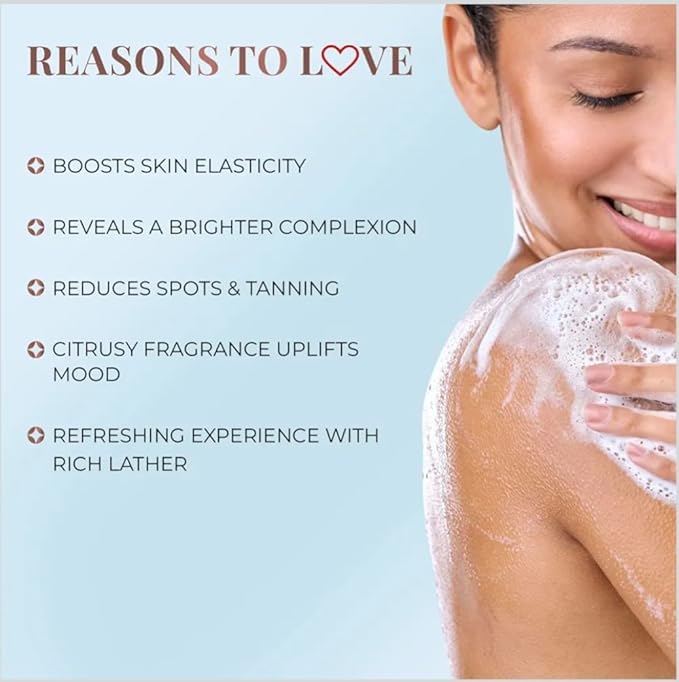 Just Herbs Vitamin C Brightening Body Wash with Lime and Liquorice for Men &amp Women | Hydrates Skin Reduces Hyperpigmentation &amp Maintains pH Level | Suits All Skin Types- 300 ml