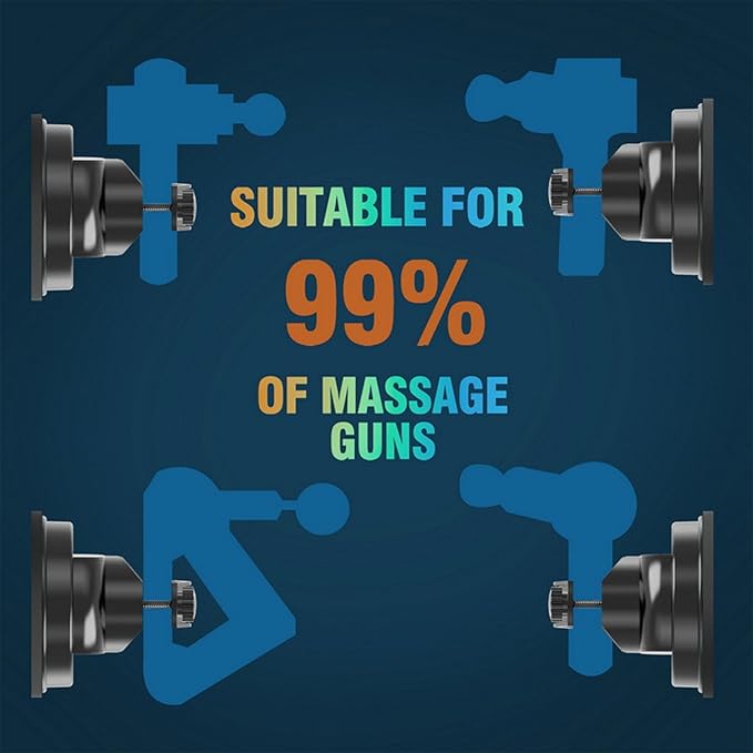 Horoper Hand Frees Massage Gun Mount Wall Mount Massage Gun Holder Strong Suction Vacuum Cups Hand Frees Self Massage Gun Holder for Self Massage