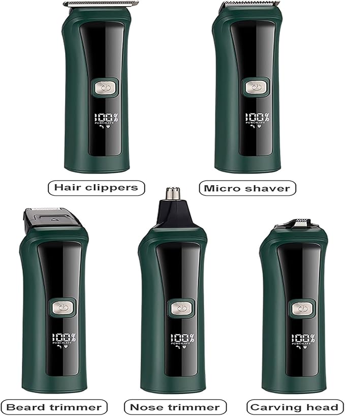 BAHREL Beard Trimmer for Men Electric Shaver Rechargeable All in One Mens Beard Grooming Kit for Mustache Body Nose Ear Hair Facial Electric Razor for Men Gifts