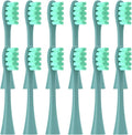 12PCS Replacement Brush Heads Compatible for Oclean X/X PRO/ Z1/ F1/ One/Air 2 /SE Sonic Electric Toothbrush Soft Bristle Nozzles(12pcs Green)