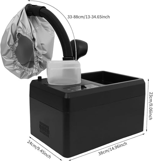 1750W Nano Hair Steamer Machine Professional Hair Color Processor Nano Mist Hair Steamer with Nano Spray Gun and Evaporation Cap Standing Salon Spa Equipment for Hair Care Hair Repair 110V