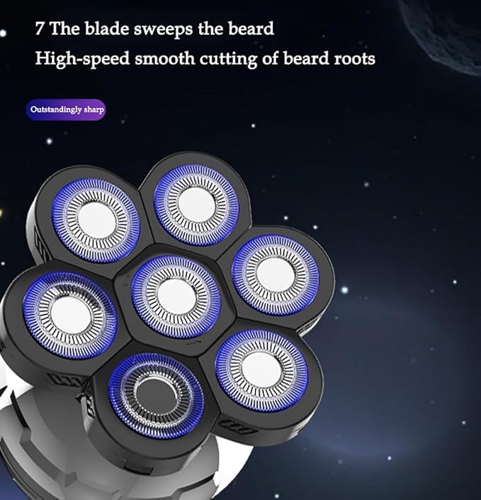 Head Shaver for Men 6 in 1 Electric Shaver 6 Head Razor Electric Bald Machine Beard Razor Full Body Wash Wet &amp Dry