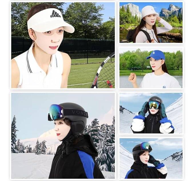 V-Protect Golf Sunscreen Patch for Golf &amp Outdoor Sports – UV Protection Hydrating &amp Cooling Face Patches | 5 Count (Small Size)