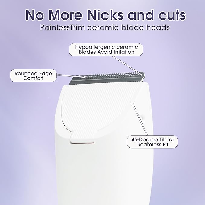 Women Bikini &amp Pubic Hair Trimmer - Dual-Use Body Shaver for Men and Women | Multi-Area Facial &amp Body Hair Removal Tool