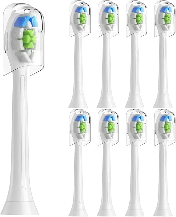 8 Pack Replacement Toothbrush Heads Compatible for Sonicare HX6063(White B)