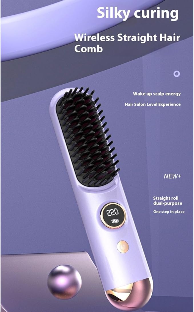 Hair Straightening Brush with Advanced Approach and 3 Heat Preferences for Smooth Frizz Complimentary Hair ABS Substance Hair Straightener