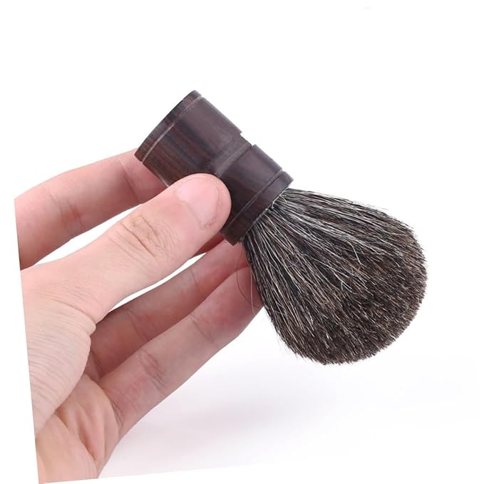 3pcs Natural Wooden Handle Bristles Mustache Beards Brush Fine Bristles Hairbrush for Men Shave Brushes for Men Wet Shaving