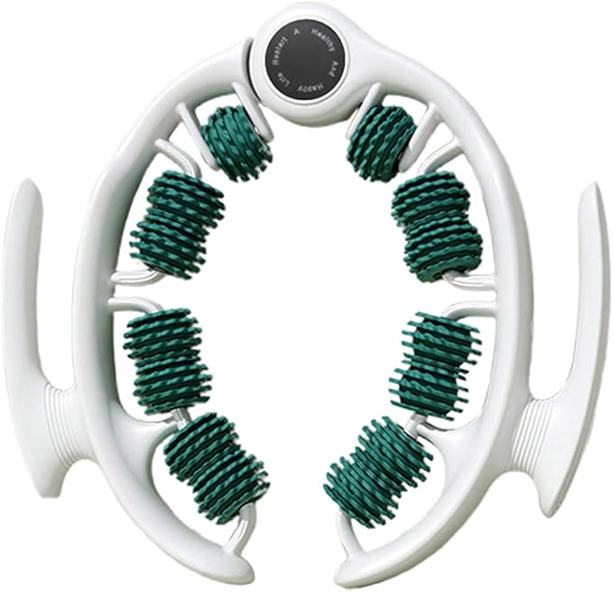 Spring Leg Massager Leg Massage Roller for Soreness Relief 14 Roller Anti-Cellulite Tool for Thighs Back &amp Shoulders Spring-Loaded Multi-Functional Muscle Relaxation Device