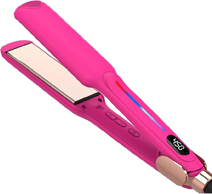 Straighteners and Curler Hair Straighteners &amp Curlers in One with 140℃- 220℃ Adjustable Temperature Straightener with Ceramic Thin Floating Plate LCD Display