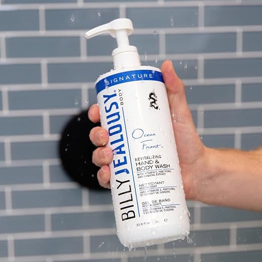 Billy Jealousy Ocean Front Revitalizing Body Wash for Men with Vitamin E &amp Panthenol Cleanse Smooth &amp Soften Skin 1L