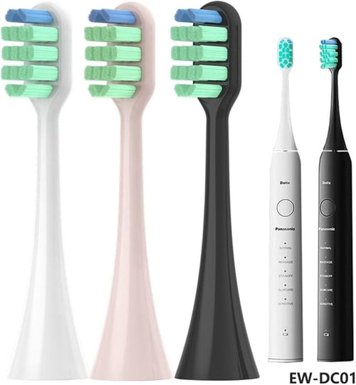 16pcs Replacement Toothbrush HeadsCompatible for Panasonic Doltz EW-DC01/DC12/PDL54/PDP51/EW1031/DE92/WEW0980/DL40/DL75/DL82(16pcs Black)