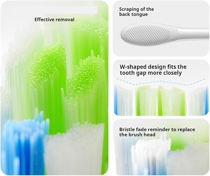 Replacement Brush HeadsCompatible for X PRO /F1/Z1/One/ Air2 Sonic Electric Toothbrush Nozzles(6 pcs Blue)