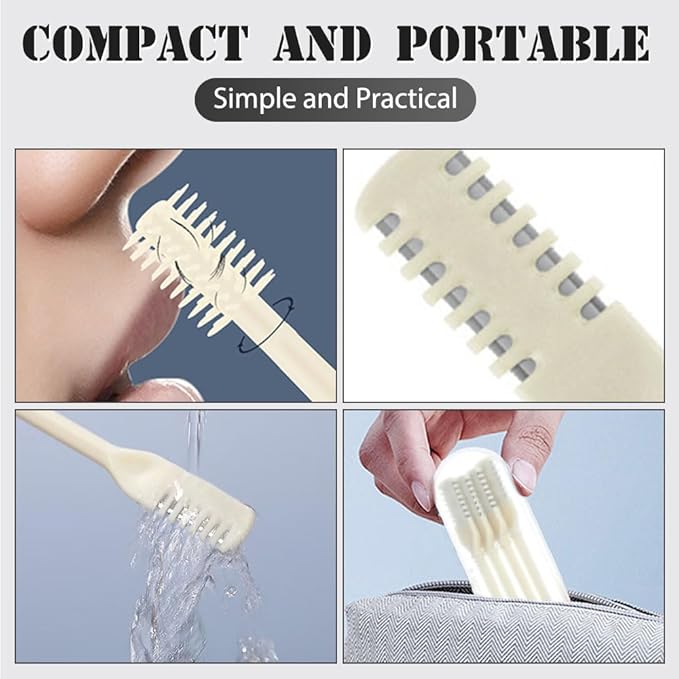 2 in 1 Nose Hair TrimmerMini Double Sided Portable Nasal Hair CutterManual 360° Rotating Nose Hair Remover Tools for Men and Women /1634 Blue