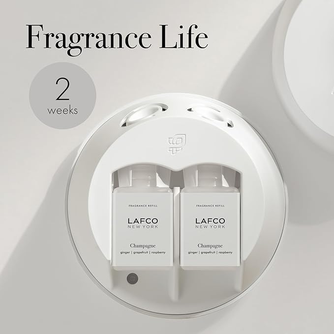 LAFCO New York Pura Smart Device Refill Champagne - Pack of 2 - Vial Delivers Up to 2 Weeks of Fragrance Life - Made in the USA
