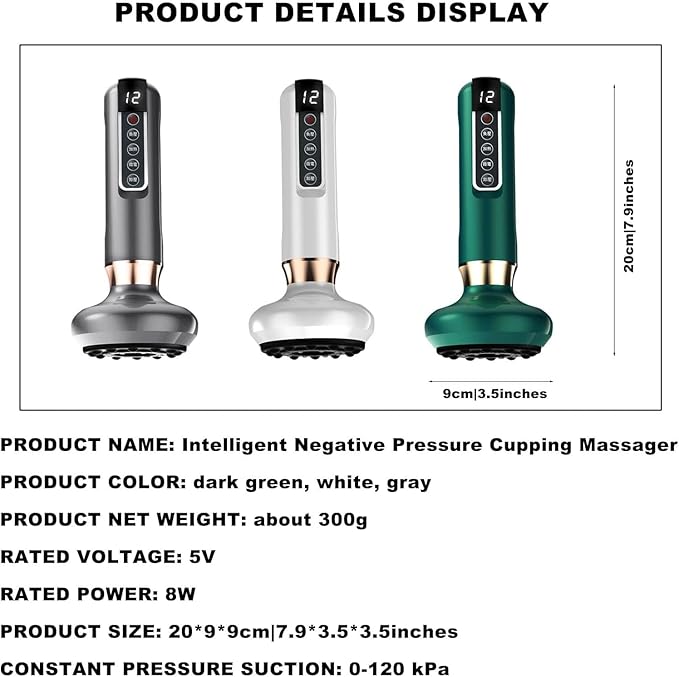 DAQIFCBO Handheld Cellulite Massager 2025 New Cellulite Remover for Legs Cordless Rechargeable Vibrating Massager Body Shaping Machine for Arms Legs Back Used at Home Green