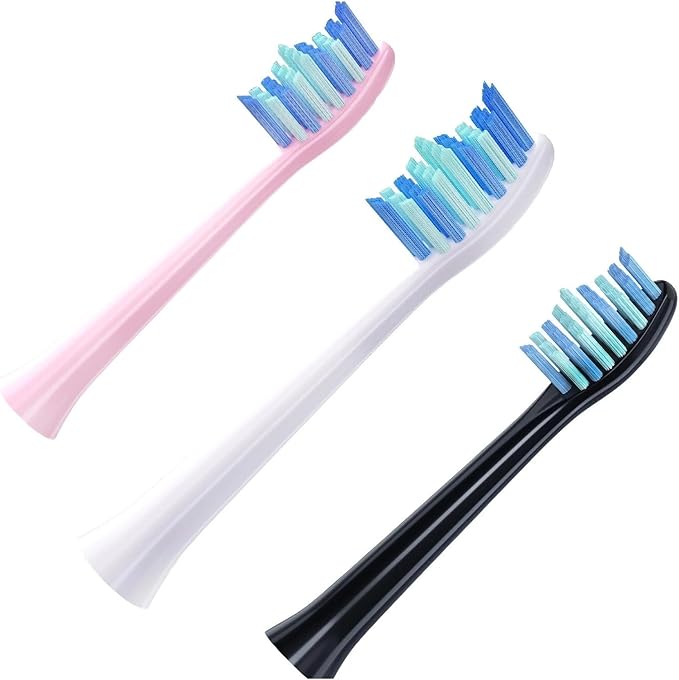 4 Pcs Replacement Brush Heads Compatible for HiLink Lebooo Electric Toothbrush Head Teeth Cleaner and Plaque Removal with Dust Cover(White)
