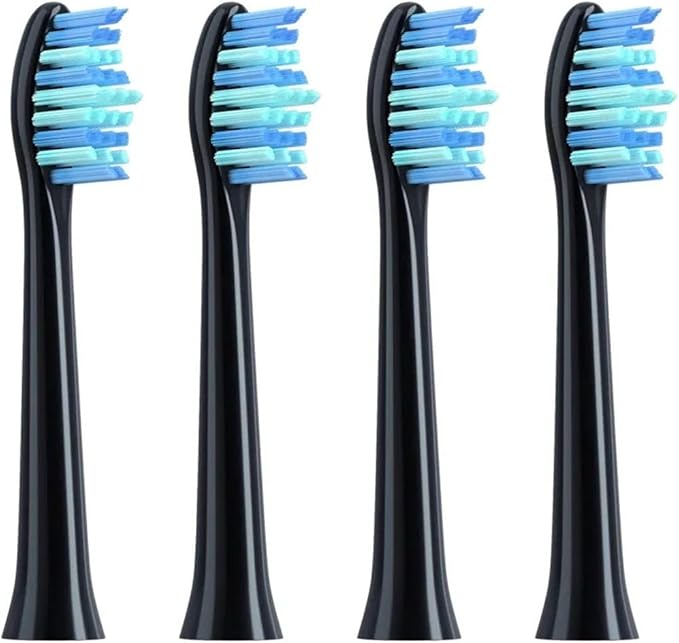 4Pcs/Set Clean Brush Heads Dental Replace Smart Head Replacement for All Huawei/Libod/HiLink Electric Tooth(4pcs(Black))