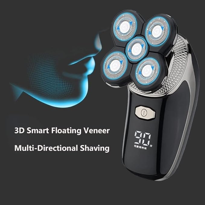 Electric Razor for Men's Electric Shaver 5 In1 Wet Dry Shaving Machine for Men Professional Set Rechargeable Electric Razor Beard Facial Grooming Kit