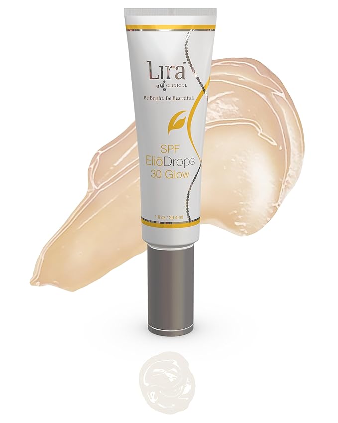 Lira Clinical EliōDrops SPF 30 Glow - 1 fl oz - 16% Zinc Oxide Physical Sunscreen for Face - UVA/UVB/HEV Broad Spectrum &amp Reef Safe Sunscreen Serum - for All Skin Types
