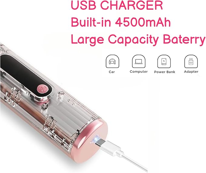 Cordless Hair Straightener BrushNegative Ion Electric Hot Comb Straightening for WomenAnti-Scald Portable Styling Brush for Travel &amp CarFast Heating USB Charging Mini Hair Straightening Irons