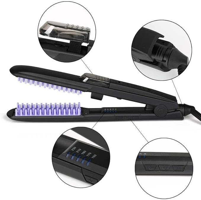 Hair Straightener Flat Iron with Ceramic Plates Temperature Controls 6 ft Cord