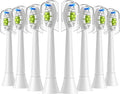 Replacement Toothbrush Heads Compatible for and Other Snap-On Handles(8pcs White)