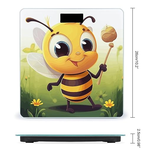 Honey Beem Scale for Body Weight High Precision Digital Weight Scales with LCD Display Anti-Slip Sturdy Slim Tempered Glass Bathroom Scale for Home Use