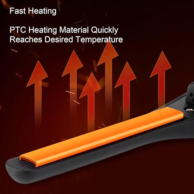 Semme Pencil Flat Iron PTC Fast Heating Cordless Hair Straightener Curler with Ultra Thin Plates for Short Hair Bangs Pixie Cuts (Black)
