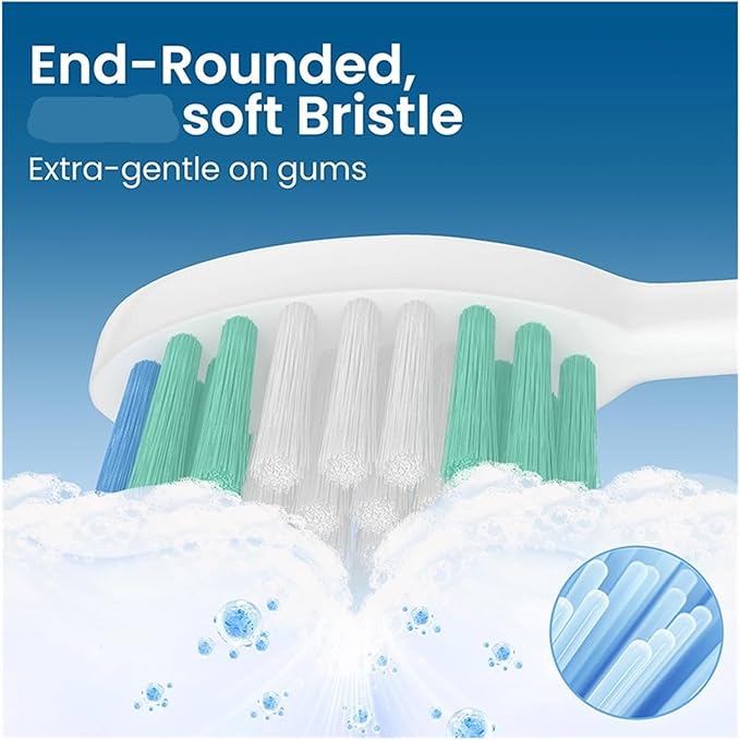 10PCS Replacement Electric Toothbrush HeadsCompatible for AquaSonic Black Series/Vibe Series Pro/Duo Pro(10pcs WT)