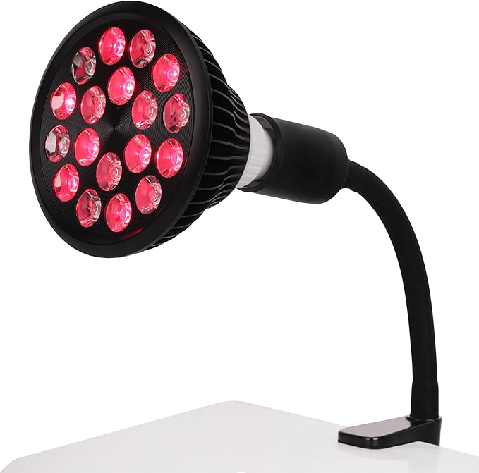 Red Light Therapy Lamp-54W 18 LED Infrared Light Therapy Device with Adjustable Lamp Holder 660nm Red and 850nm Near Infrared for Face Body (Red2)