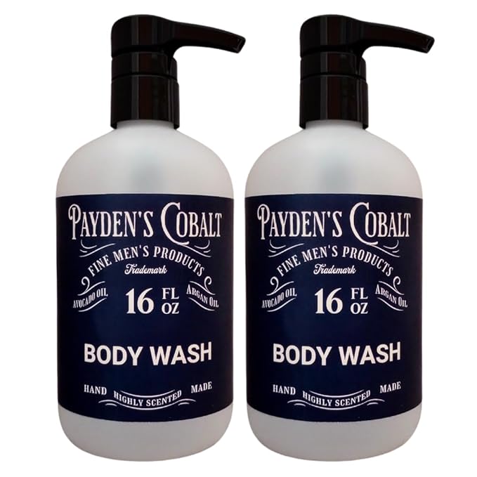 Payden's Cobalt Bay Rum For Men Scented Body Wash 16 Oz (2 Pack)