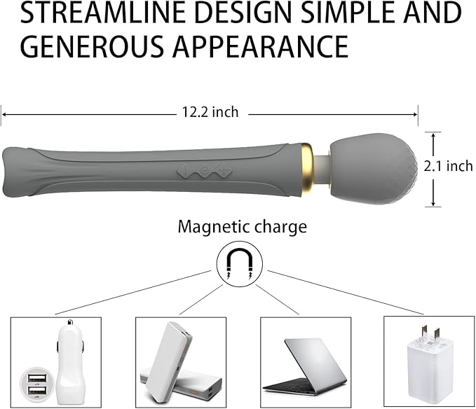 Personal Massager - Travel - Quiet - Handheld Cordless Massager Relax Body Muscles - Perfect Back Legs Hand Pains and Sports