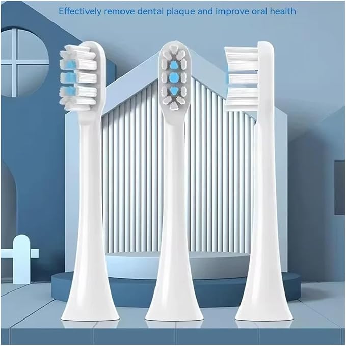 8pcs Toothbrushes Head Compatible for T301/T302/T501/MES605/MES608/MES607(8PCS Blue)