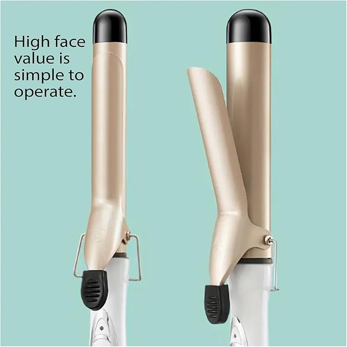 Professional 32/25MM Large Wave Curling Iron - Quick 10 Seconds Heat-Up Electric Curling Iron for Gorgeous Curls(25MM)